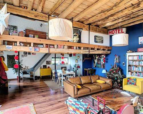 Maîtrise d'œuvre : rénovation d'une grange - salon